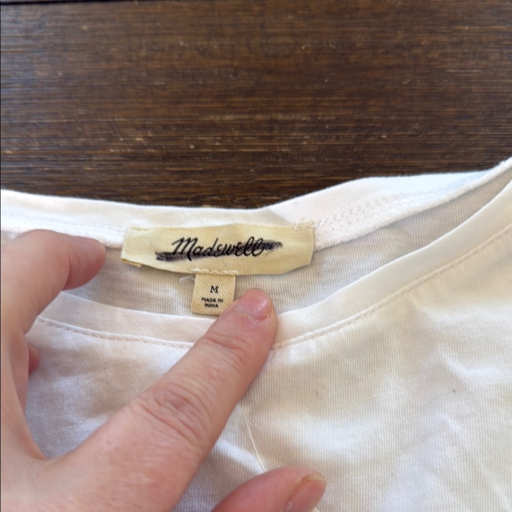 Madewell Puff-Sleeve Drop-Shoulder Knit Top Size M - Picture 11 of 12